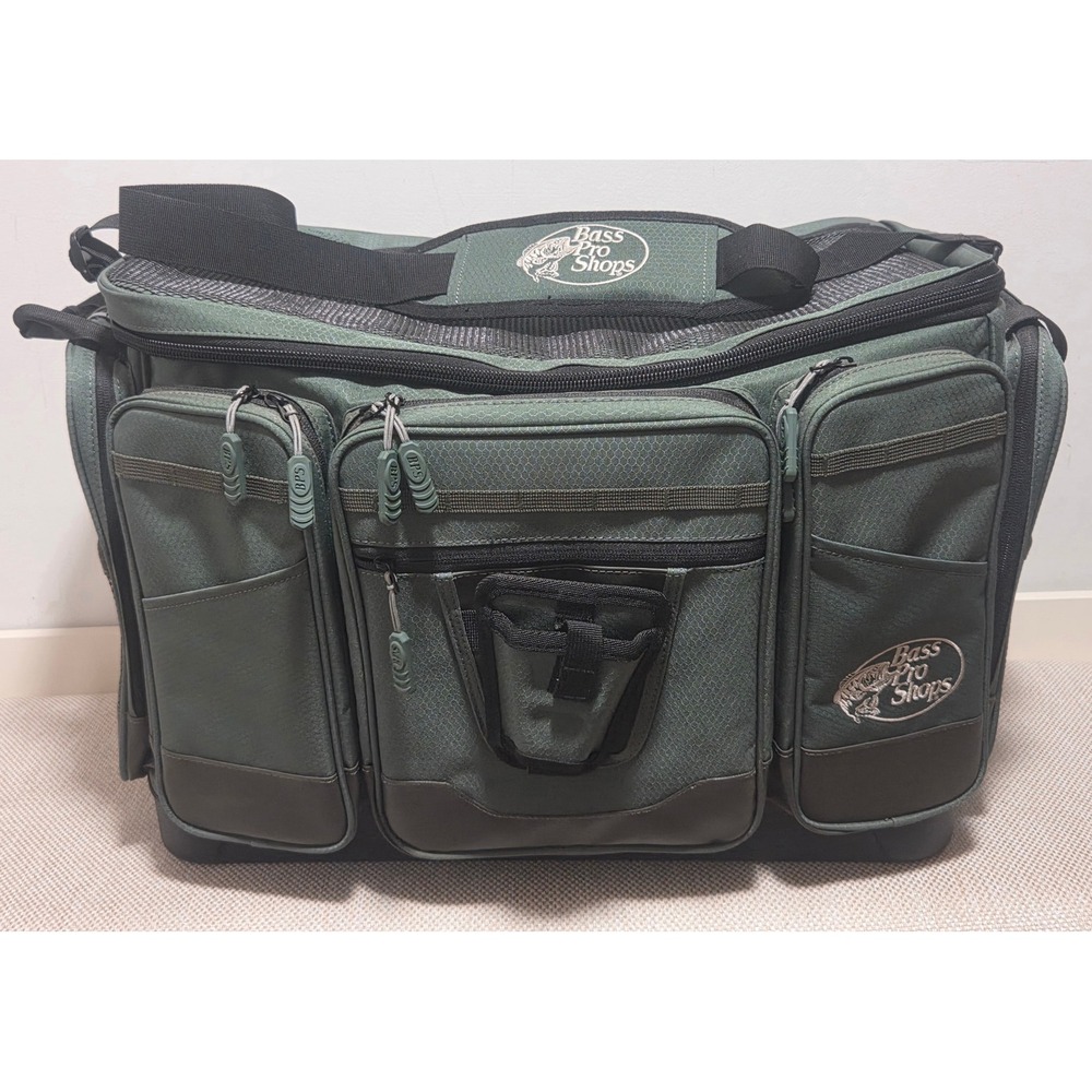 Bass Pro Shops Advanced Angler Super Magnum 3700 XL Tackle Bag Green *No Boxes*